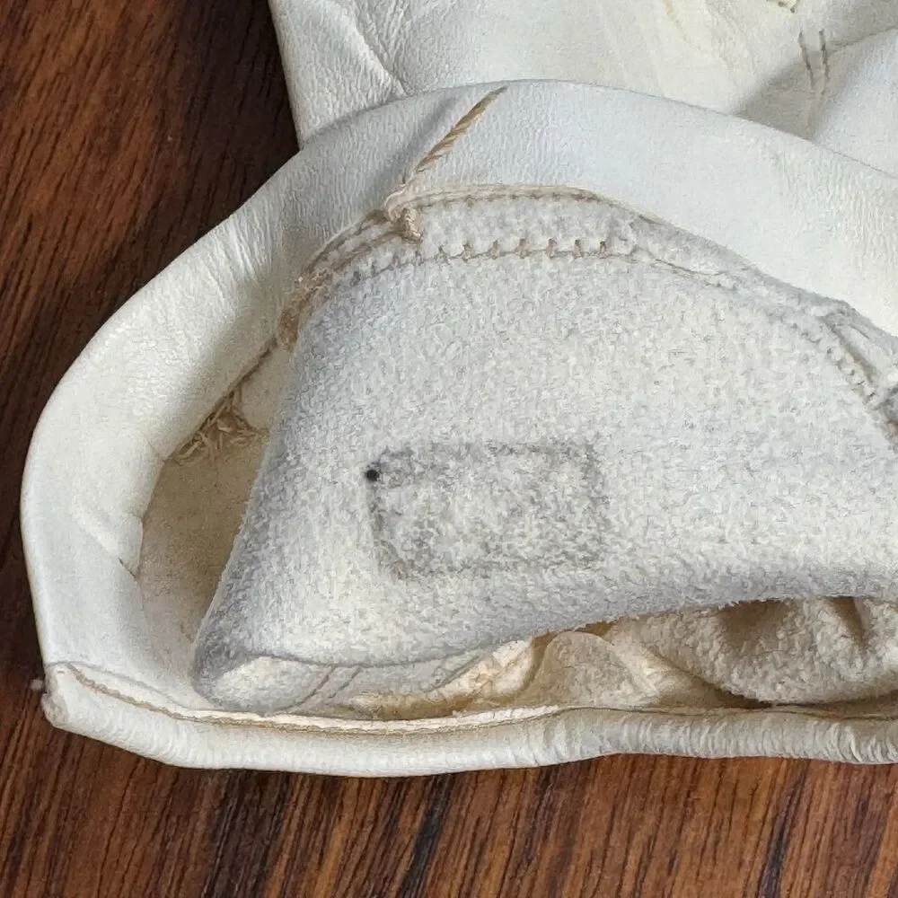Vintage Corliss White Gloves Kid Leather Size 7.5 Made In Italy